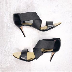 Ted Baker Leniya Leather Elastic Strap Heel Sandal